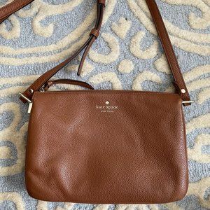 Kate Spade Tan Brown Camel leather Crossbody